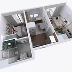 Apartment New #madalinskiego57 - Center, New Bulding, 2 Bedrooms, 2x Double Beds And A Fold-out Sofa, Separate Kitchen, Air Conditioning, Balcony, Underground Parking, Self Check In 24h, Internet, Netflix, Coffee Machine, Washing Machine,1 Km To The Railw *